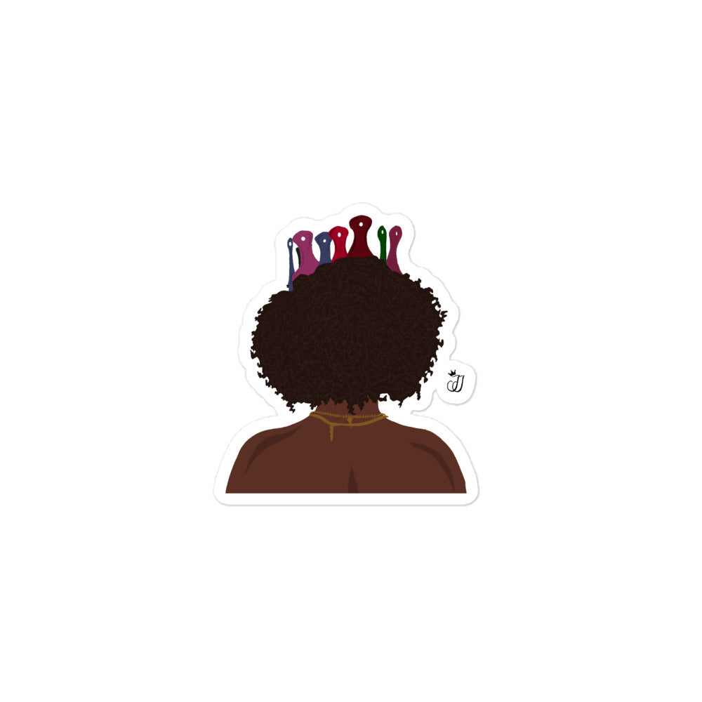 Afro Crown Sticker